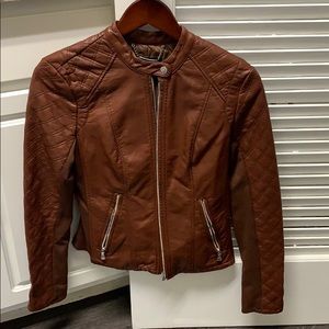 Express brown leather jacket